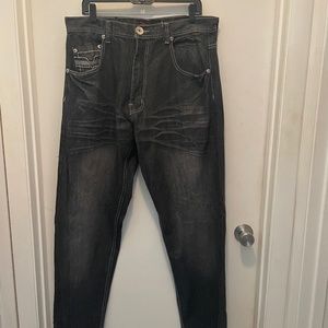 DMar Men’s Black Denim Jeans 36 x 32